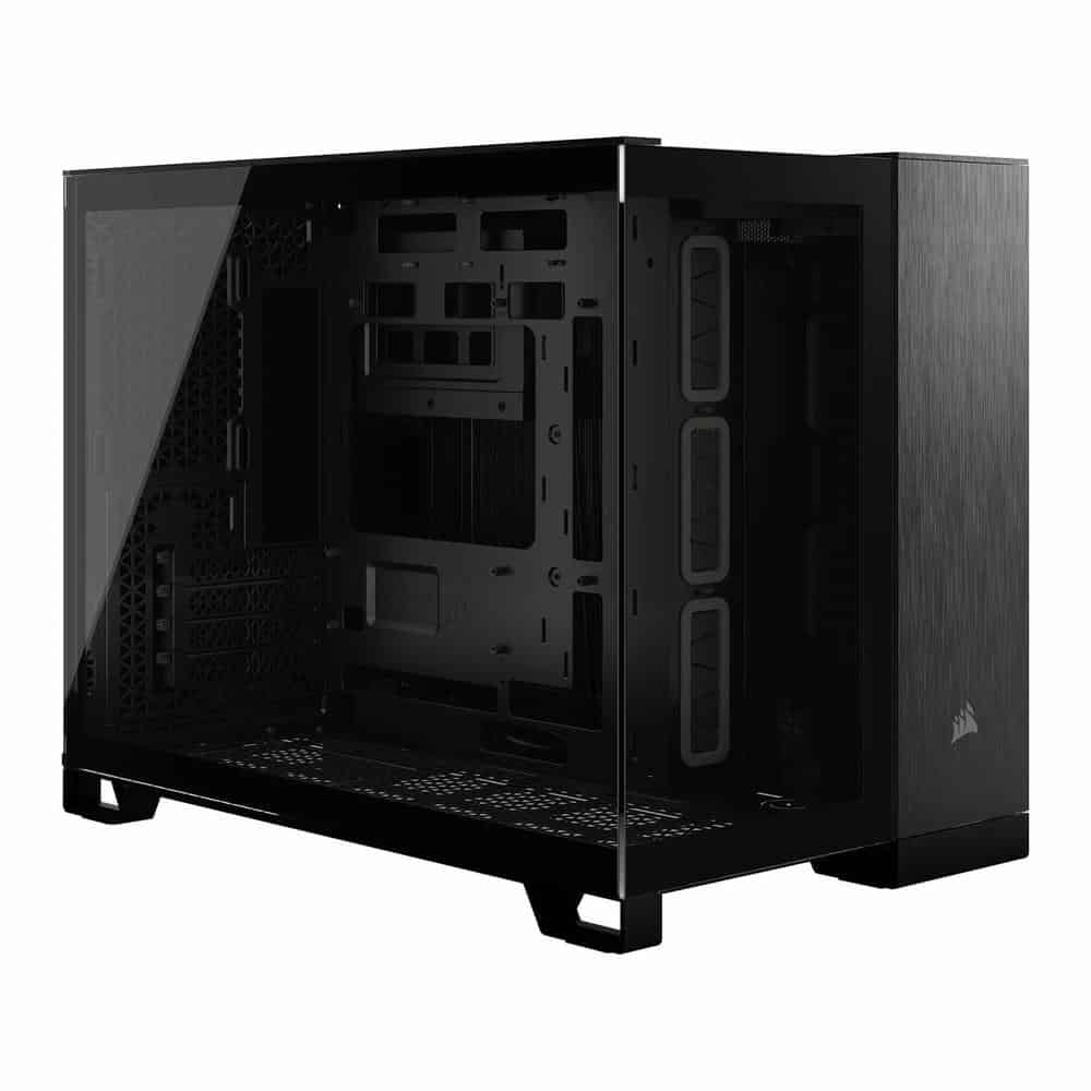 Corsair 2500X Black-Obsidian Alumini Dual Chamber Tempered Glass Micro ATX PC Case